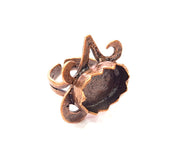 Copper Ring Settings inlay Ring Blank Mosaic Ring Bezel Base Cabochon Mountings ( 18x13 mm blank) Antique Copper Plated Brass G13520