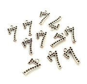 10 Silver Charms Antique Silver Plated Metal (17x10mm) G13543