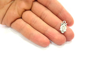 10 Owl Charm Silver Charms Antique Silver Plated Metal (17x9mm) G13547