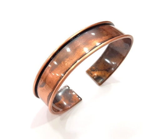 Copper Bracelet Blanks Bangle Blanks Cuff Blanks Adjustable Bracelet Blank Antique Copper Plated Brass (15mm ) G13556