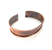 Copper Bracelet Blanks Bangle Blanks Cuff Blanks Adjustable Bracelet Blank Antique Copper Plated Brass (15mm ) G13556
