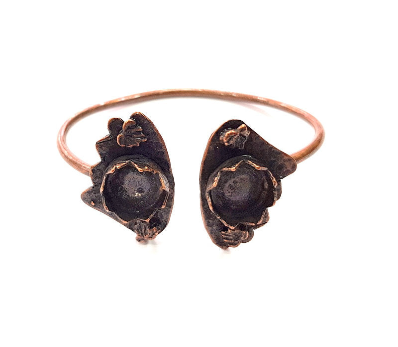 Copper Bracelet Blanks Bangle Blanks Cuff Blanks Adjustable Bracelet Blank Antique Copper Plated Brass ( 10mm Blanks ) G13564