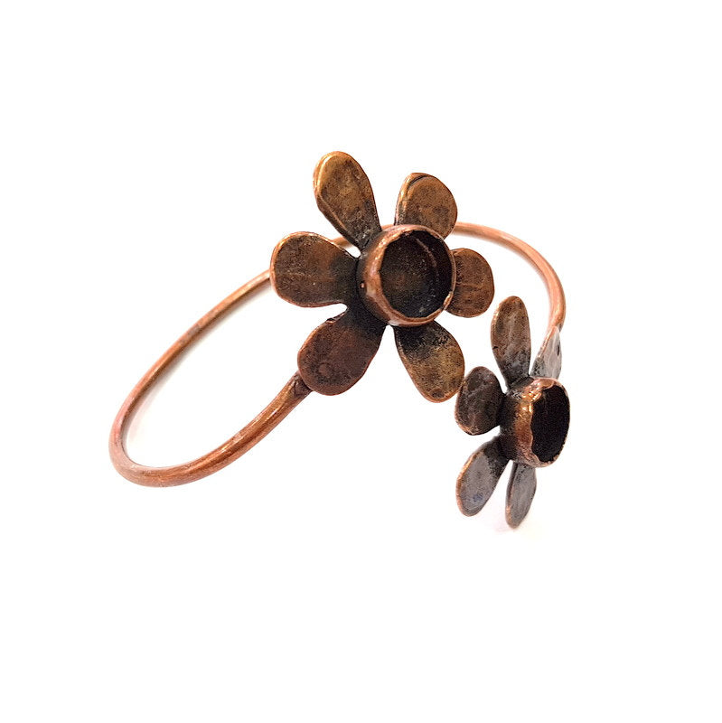 Copper Bracelet Blanks Bangle Blanks Cuff Blanks Adjustable Bracelet Blank Antique Copper Plated Brass ( 10mm Blanks ) G13565