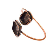 Copper Bracelet Blanks Bangle Blanks Cuff Blanks Adjustable Bracelet Blank Antique Copper Plated Brass ( 20mm and  14mm Blanks ) G13569