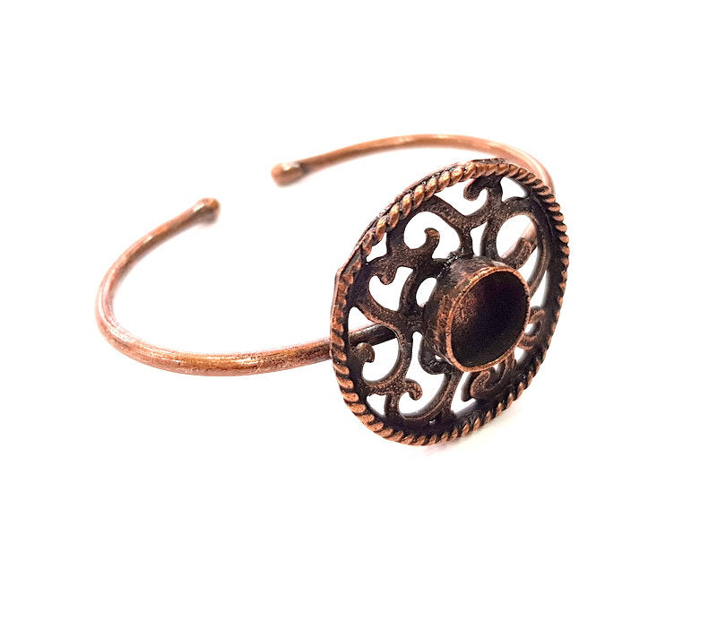 Copper Bracelet Blanks Bangle Blanks Cuff Blanks Adjustable Bracelet Blank Antique Copper Plated Brass ( 10mm Blanks ) G13570