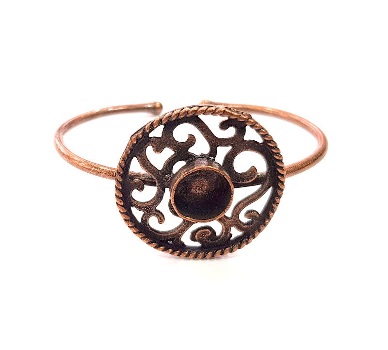 Copper Bracelet Blanks Bangle Blanks Cuff Blanks Adjustable Bracelet Blank Antique Copper Plated Brass ( 10mm Blanks ) G13570