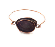 Copper Bracelet Blanks Bangle Blanks Cuff Blanks Adjustable Bracelet Blank Antique Copper Plated Brass ( 25x18mm Blanks ) G13572