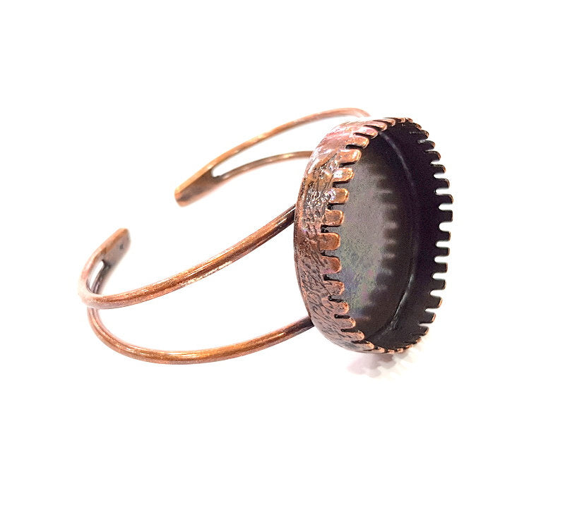 Copper Bracelet Blanks Bangle Blanks Cuff Blanks Adjustable Bracelet Blank Antique Copper Plated Brass ( 35 mm Blanks ) G13581