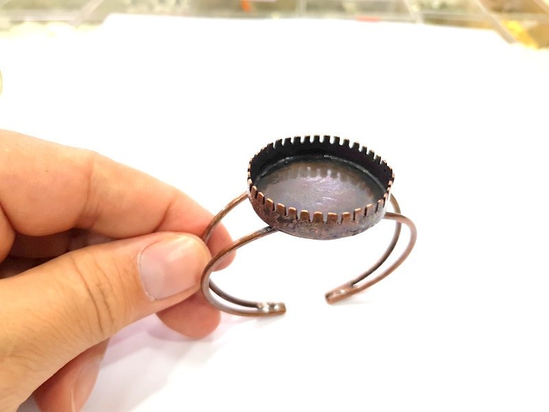 Copper Bracelet Blanks Bangle Blanks Cuff Blanks Adjustable Bracelet Blank Antique Copper Plated Brass ( 35 mm Blanks ) G13581