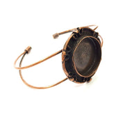 Copper Bracelet Blanks Bangle Blanks Cuff Blanks Adjustable Bracelet Blank Antique Copper Plated Brass ( 25 mm Blanks ) G13581