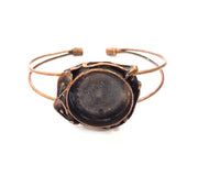 Copper Bracelet Blanks Bangle Blanks Cuff Blanks Adjustable Bracelet Blank Antique Copper Plated Brass ( 25 mm Blanks ) G13581