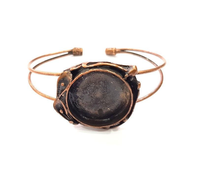 Copper Bracelet Blanks Bangle Blanks Cuff Blanks Adjustable Bracelet Blank Antique Copper Plated Brass ( 25 mm Blanks ) G13581