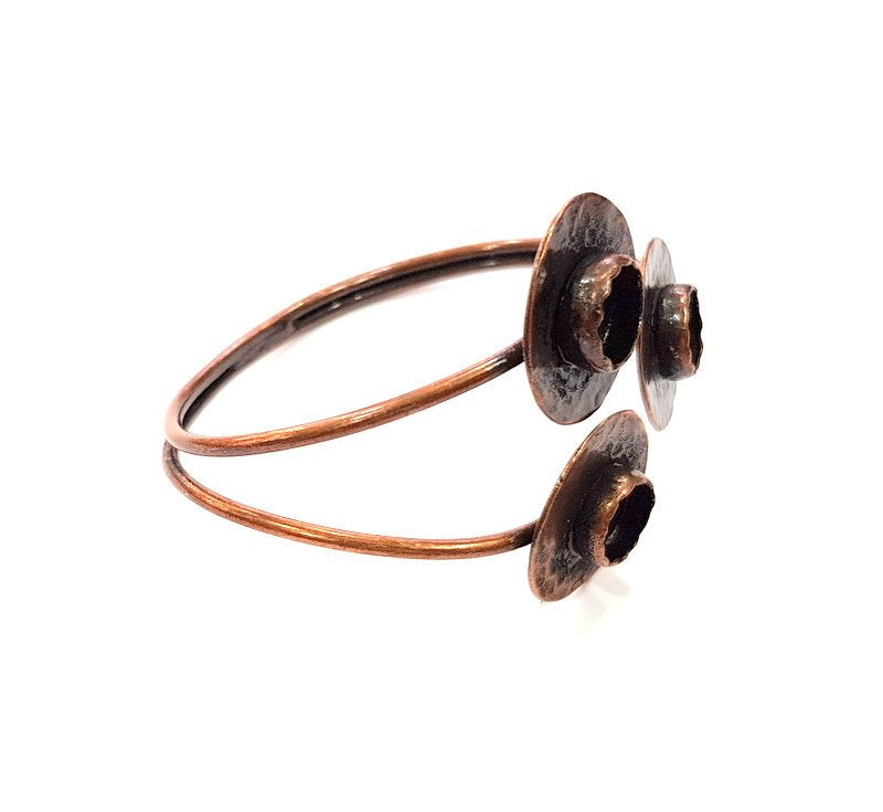 Copper Bracelet Blanks Bangle Blanks Cuff Blanks Adjustable Bracelet Blank Antique Copper Plated Brass ( 10mm Blanks ) G13584