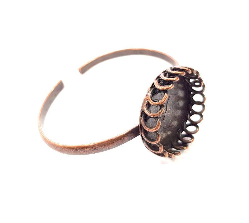 Copper Bracelet Blanks Bangle Blanks Cuff Blanks Adjustable Bracelet Blank Antique Copper Plated Brass ( 25mm Blanks ) G13586
