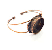 Copper Bracelet Blanks Bangle Blanks Cuff Blanks Adjustable Bracelet Blank Antique Copper Plated Brass ( 24mm Blanks ) G13587