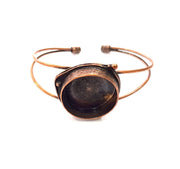 Copper Bracelet Blanks Bangle Blanks Cuff Blanks Adjustable Bracelet Blank Antique Copper Plated Brass ( 24mm Blanks ) G13587