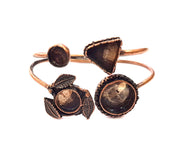 Copper Bracelet Blanks Bangle Blanks Cuff Blanks Adjustable Bracelet Blank Antique Copper Plated Brass (10,11,14x13,16mm Blanks ) G13590