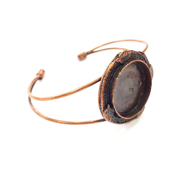 Copper Bracelet Blanks Bangle Blanks Cuff Blanks Adjustable Bracelet Blank Antique Copper Plated Brass ( 25mm Blanks ) G13593