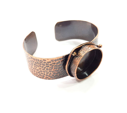 Copper Bracelet Blanks Bangle Blanks Cuff Blanks Adjustable Bracelet Blank Antique Copper Plated Brass ( 24mm Blanks ) G13594