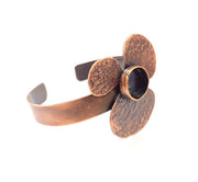 Copper Bracelet Blanks Bangle Blanks Cuff Blanks Adjustable Bracelet Blank Antique Copper Plated Brass ( 14mm Blanks ) G13595