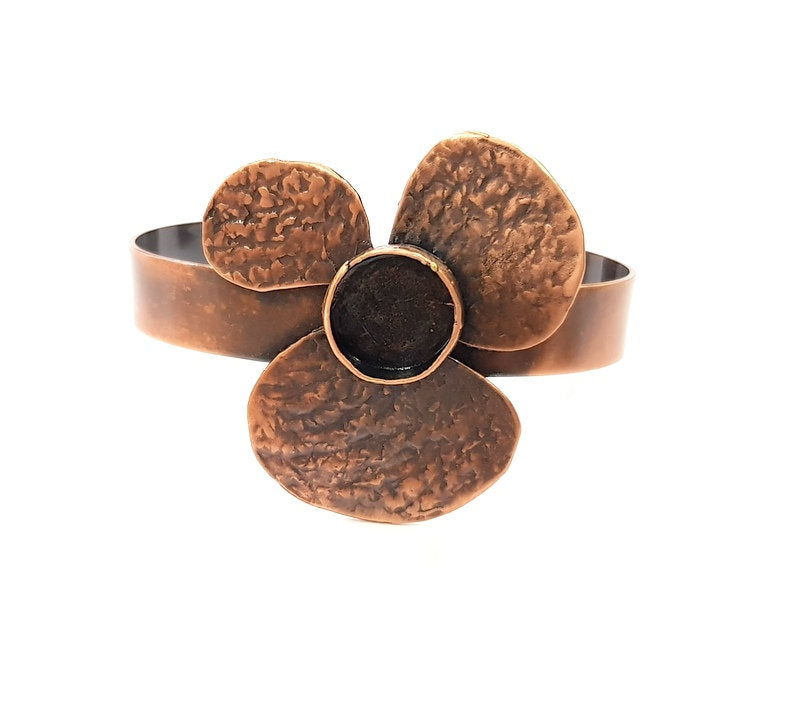 Copper Bracelet Blanks Bangle Blanks Cuff Blanks Adjustable Bracelet Blank Antique Copper Plated Brass ( 14mm Blanks ) G13595