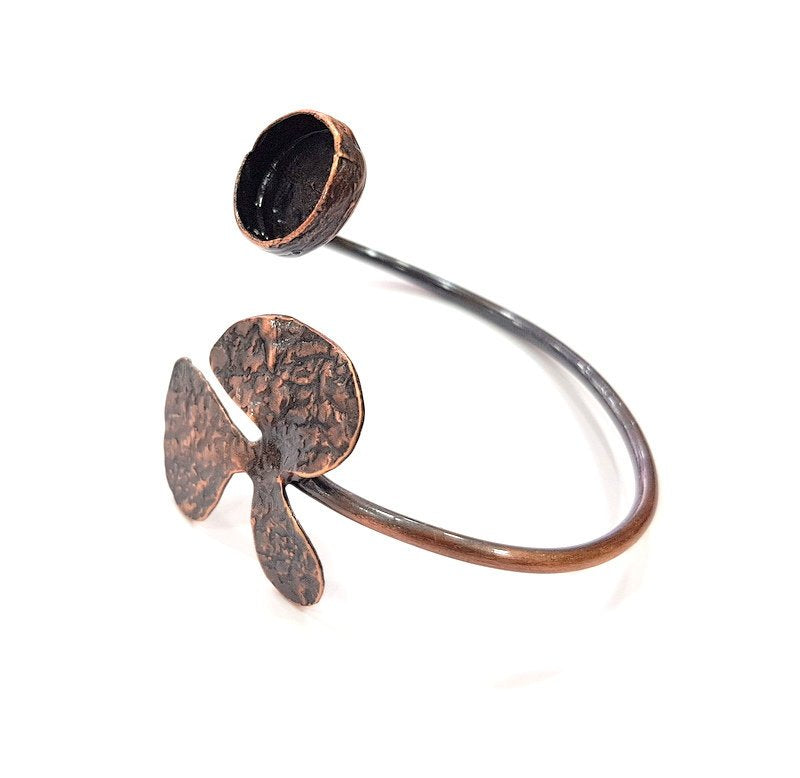 Copper Bracelet Blanks Bangle Blanks Cuff Blanks Adjustable Bracelet Blank Antique Copper Plated Brass ( 14mm Blanks ) G13600
