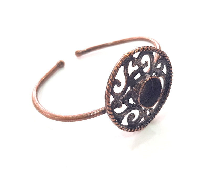 Copper Bracelet Blanks Bangle Blanks Cuff Blanks Adjustable Bracelet Blank Antique Copper Plated Brass (10mm Blanks ) G13958