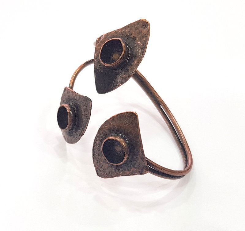 Copper Bracelet Blanks Bangle Blanks Cuff Blanks Adjustable Bracelet Blank Antique Copper Plated Brass (10mm Blanks ) G13959