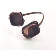 Copper Bracelet Blanks Bangle Blanks Cuff Blanks Adjustable Bracelet Blank Antique Copper Plated Brass (25x18mm,20x20mm Blanks ) G13961