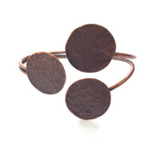 Copper Bracelet Blanks Bangle Blanks Cuff Blanks Adjustable Bracelet Blank Antique Copper Plated Brass (23mm Blanks ) G13962