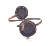 Copper Bracelet Blanks Bangle Blanks Cuff Blanks Adjustable Bracelet Blank Antique Copper Plated Brass (24mm,16mm Blanks ) G13964