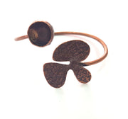 Copper Bracelet Blanks Bangle Blanks Cuff Blanks Adjustable Bracelet Blank Antique Copper Plated Brass (14mm Blanks ) G13966