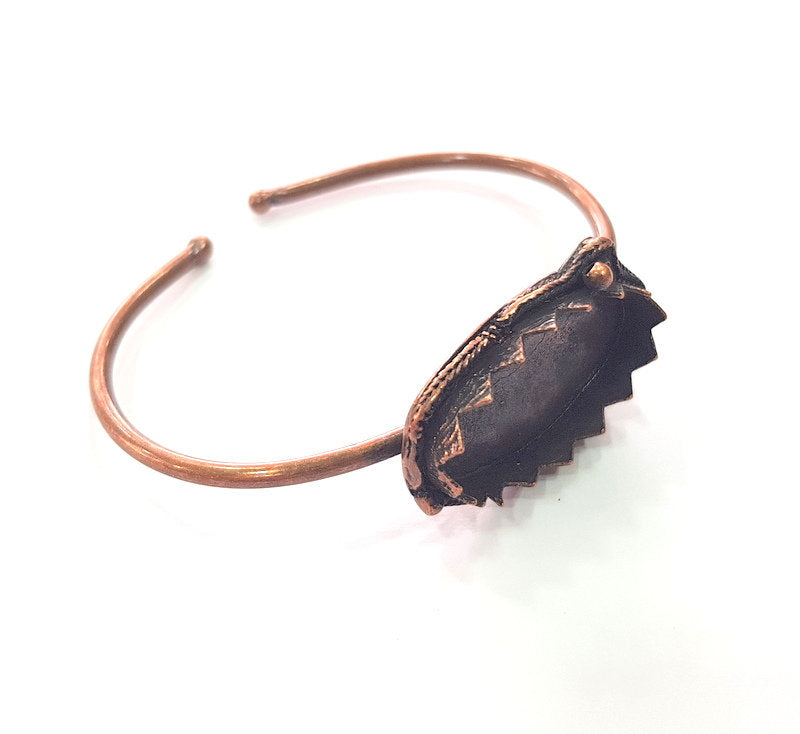 Copper Bracelet Blanks Bangle Blanks Cuff Blanks Adjustable Bracelet Blank Antique Copper Plated Brass (30x16mm Blanks ) G13971