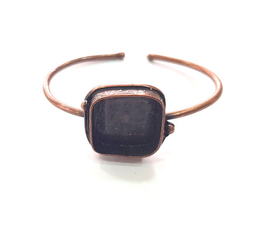Copper Bracelet Blanks Bangle Blanks Cuff Blanks Adjustable Bracelet Blank Antique Copper Plated Brass (20x20mm Blanks ) G13972