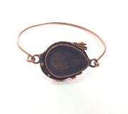 Copper Bracelet Blanks Bangle Blanks Cuff Blanks Adjustable Bracelet Blank Antique Copper Plated Brass (25x18mm Blanks ) G13982