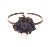 Copper Bracelet Blanks Bangle Blanks Cuff Blanks Adjustable Bracelet Blank Antique Copper Plated Brass (17mm Blanks ) G13987
