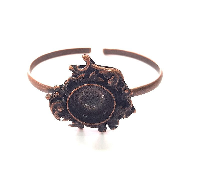 Copper Bracelet Blanks Bangle Blanks Cuff Blanks Adjustable Bracelet Blank Antique Copper Plated Brass (17mm Blanks ) G13987