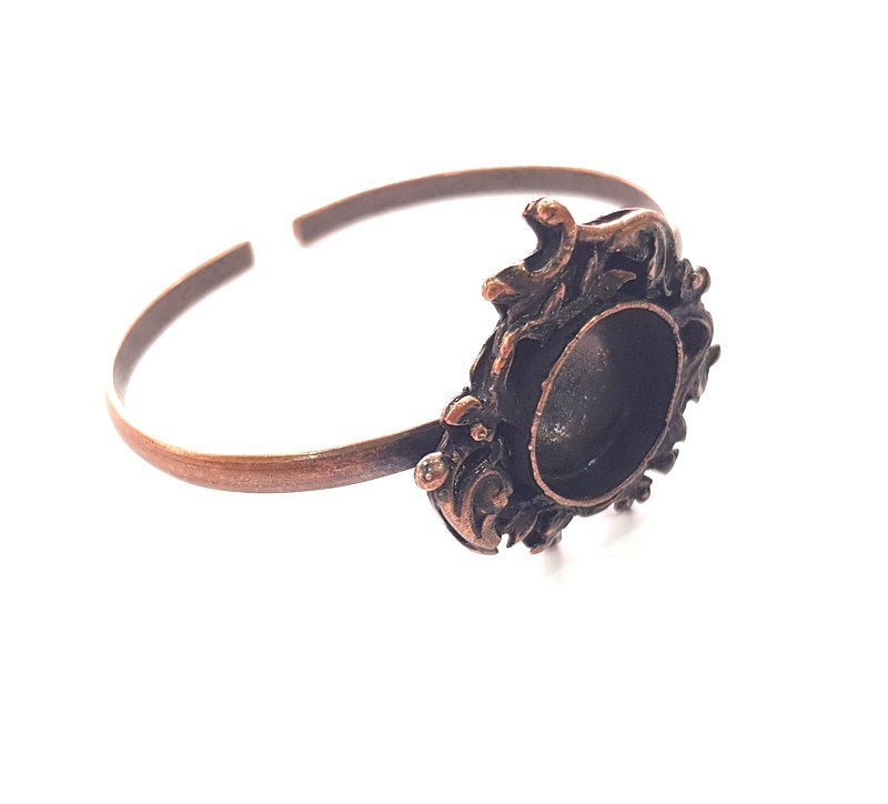 Copper Bracelet Blanks Bangle Blanks Cuff Blanks Adjustable Bracelet Blank Antique Copper Plated Brass (17mm Blanks ) G13987