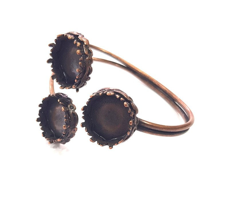 Copper Bracelet Blanks Bangle Blanks Cuff Blanks Adjustable Bracelet Blank Antique Copper Plated Brass (15mm Blanks ) G13990