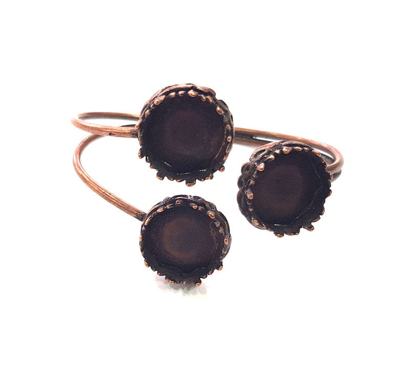 Copper Bracelet Blanks Bangle Blanks Cuff Blanks Adjustable Bracelet Blank Antique Copper Plated Brass (15mm Blanks ) G13990