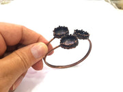Copper Bracelet Blanks Bangle Blanks Cuff Blanks Adjustable Bracelet Blank Antique Copper Plated Brass (15mm Blanks ) G13990