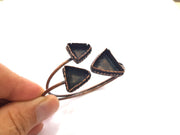 Copper Bracelet Blanks Bangle Blanks Cuff Blanks Adjustable Bracelet Blank Antique Copper Plated Brass (18x17mm and 13x13mm Blanks )  G14001