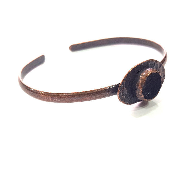 Copper Bracelet Blanks Bangle Blanks Cuff Blanks Adjustable Bracelet Blank Antique Copper Plated Brass (10mm Blanks ) G14009