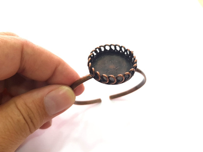 Copper Bracelet Blanks Bangle Blanks Cuff Blanks Adjustable Bracelet Blank Antique Copper Plated Brass (25mm Blanks ) G14010