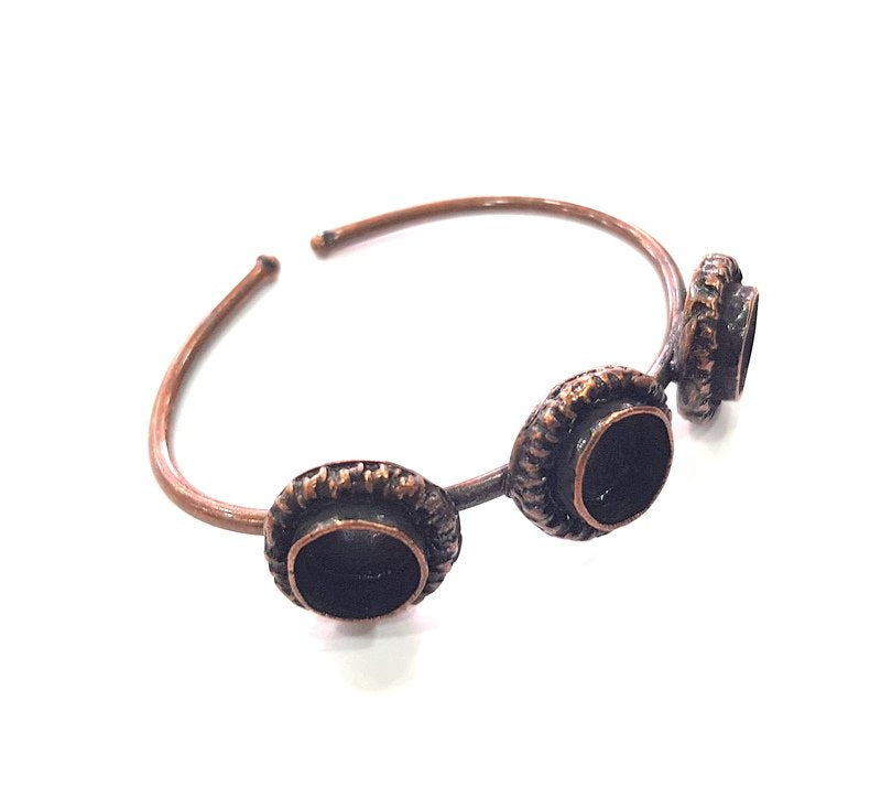 Copper Bracelet Blanks Bangle Blanks Cuff Blanks Adjustable Bracelet Blank Antique Copper Plated Brass (10mm Blanks ) G14015
