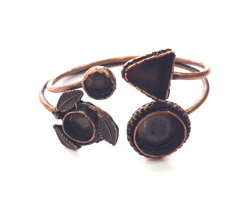 Copper Bracelet Blanks Bangle Blanks Cuff Blanks Adjustable Bracelet Blank Antique Copper Plated Brass (9mm,10mm,13x13mm,16mm Blanks) G14016