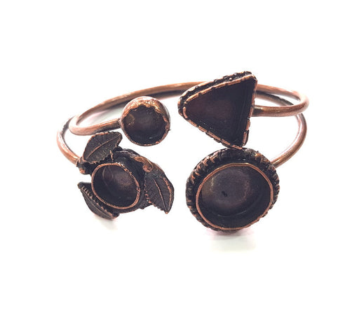 Copper Bracelet Blanks Bangle Blanks Cuff Blanks Adjustable Bracelet Blank Antique Copper Plated Brass (9mm,10mm,13x13mm,16mm Blanks) G14016