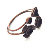 Copper Bracelet Blanks Bangle Blanks Cuff Blanks Adjustable Bracelet Blank Antique Copper Plated Brass (9mm,10mm,13x13mm,16mm Blanks) G14016