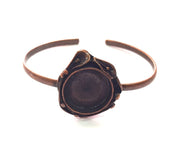 Copper Bracelet Blanks Bangle Blanks Cuff Blanks Adjustable Bracelet Blank Antique Copper Plated Brass (18mm Blanks ) G14018