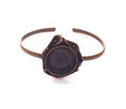 Copper Bracelet Blanks Bangle Blanks Cuff Blanks Adjustable Bracelet Blank Antique Copper Plated Brass (18mm Blanks ) G14018